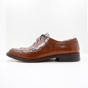BrassBoot Brown Leather Square Toe Oxford Dress Shoes - Men's 12